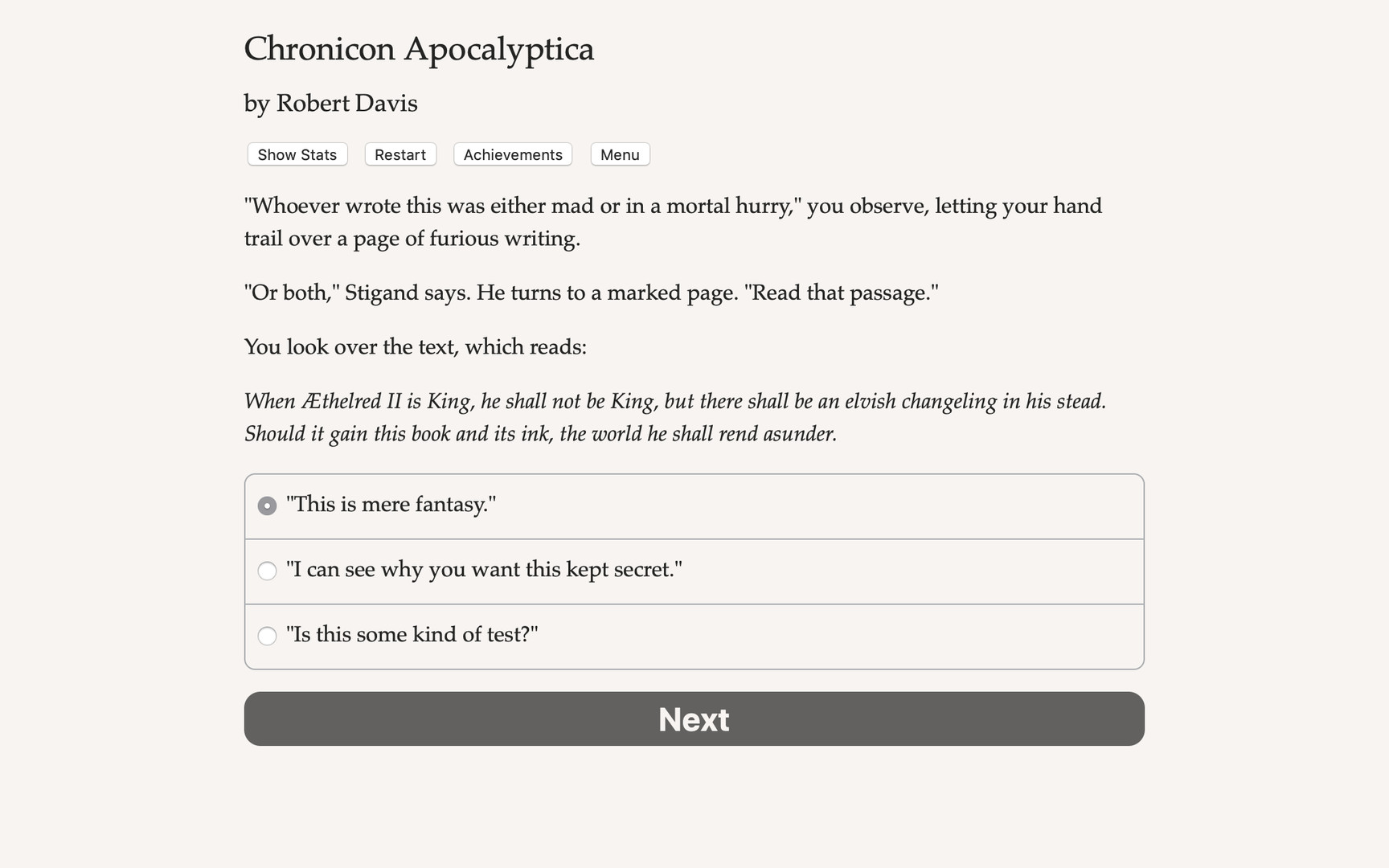 Chronicon Apocalyptica screenshot 1