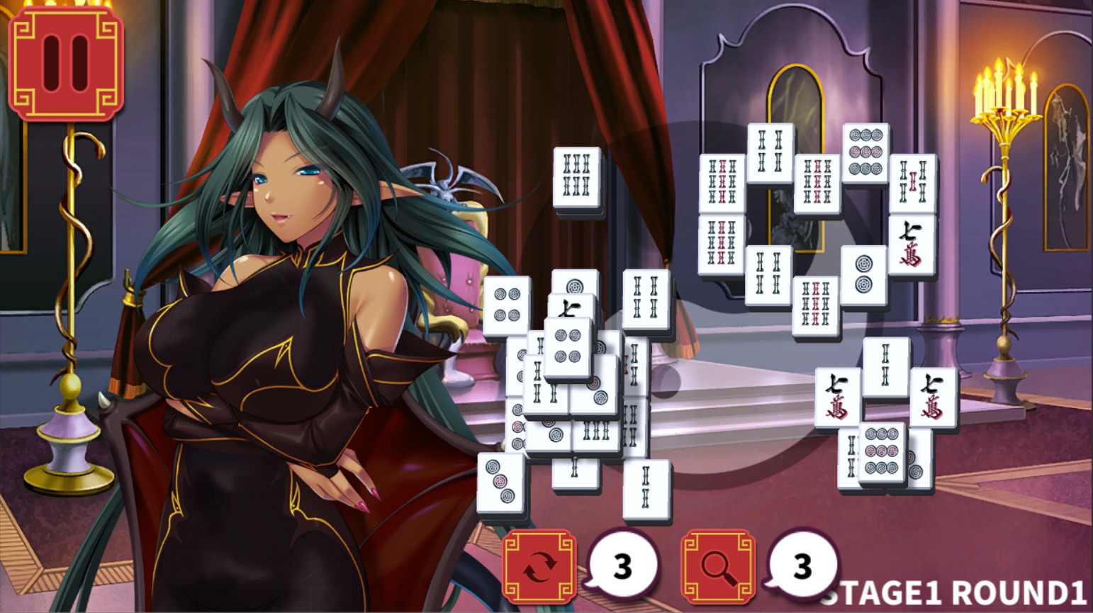 Mahjong Strip Solitaire: Harem Guild screenshot 3