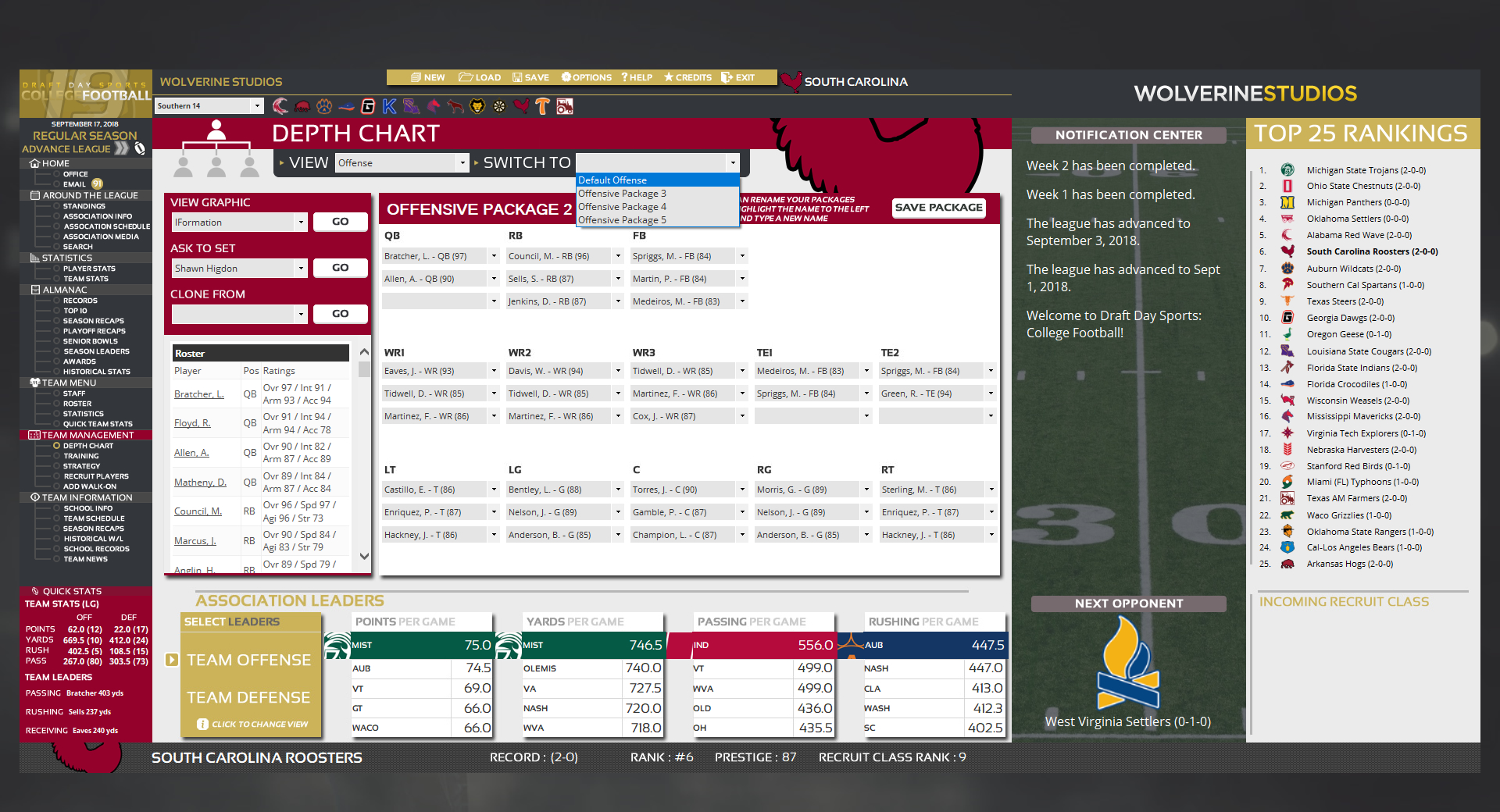 Draft Day Sports: College Football 2019 screenshot 3