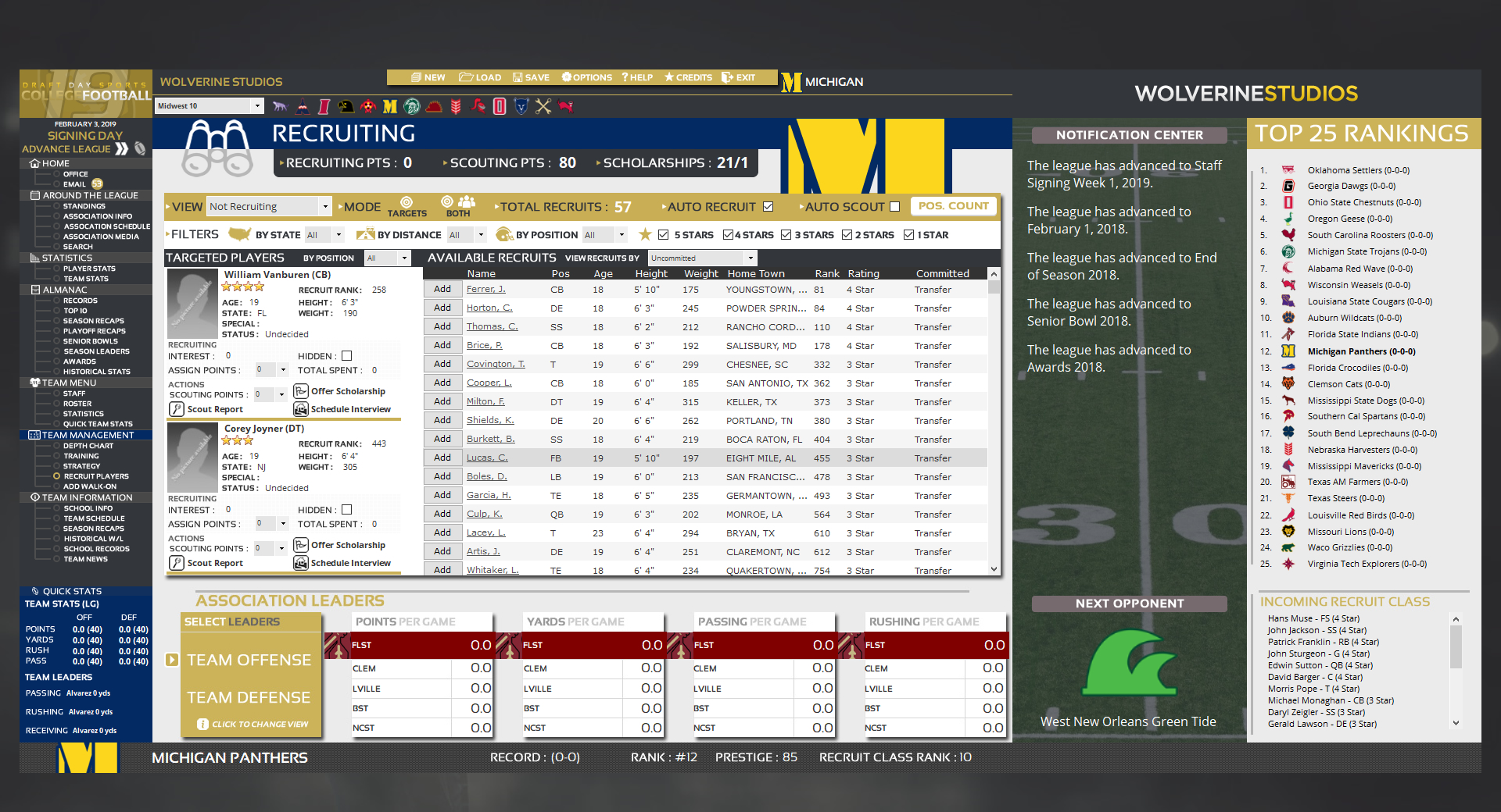 Draft Day Sports: College Football 2019 screenshot 6