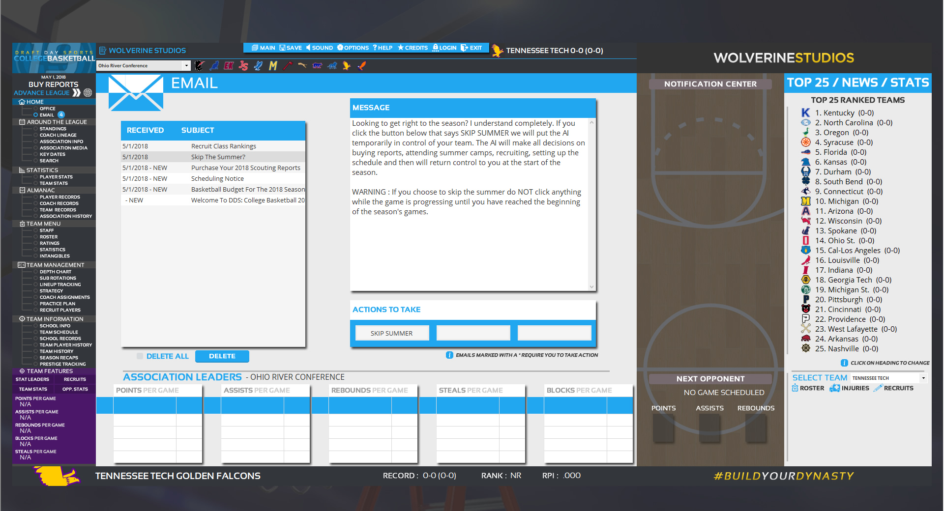 Draft Day Sports: College Basketball 2019 screenshot 8