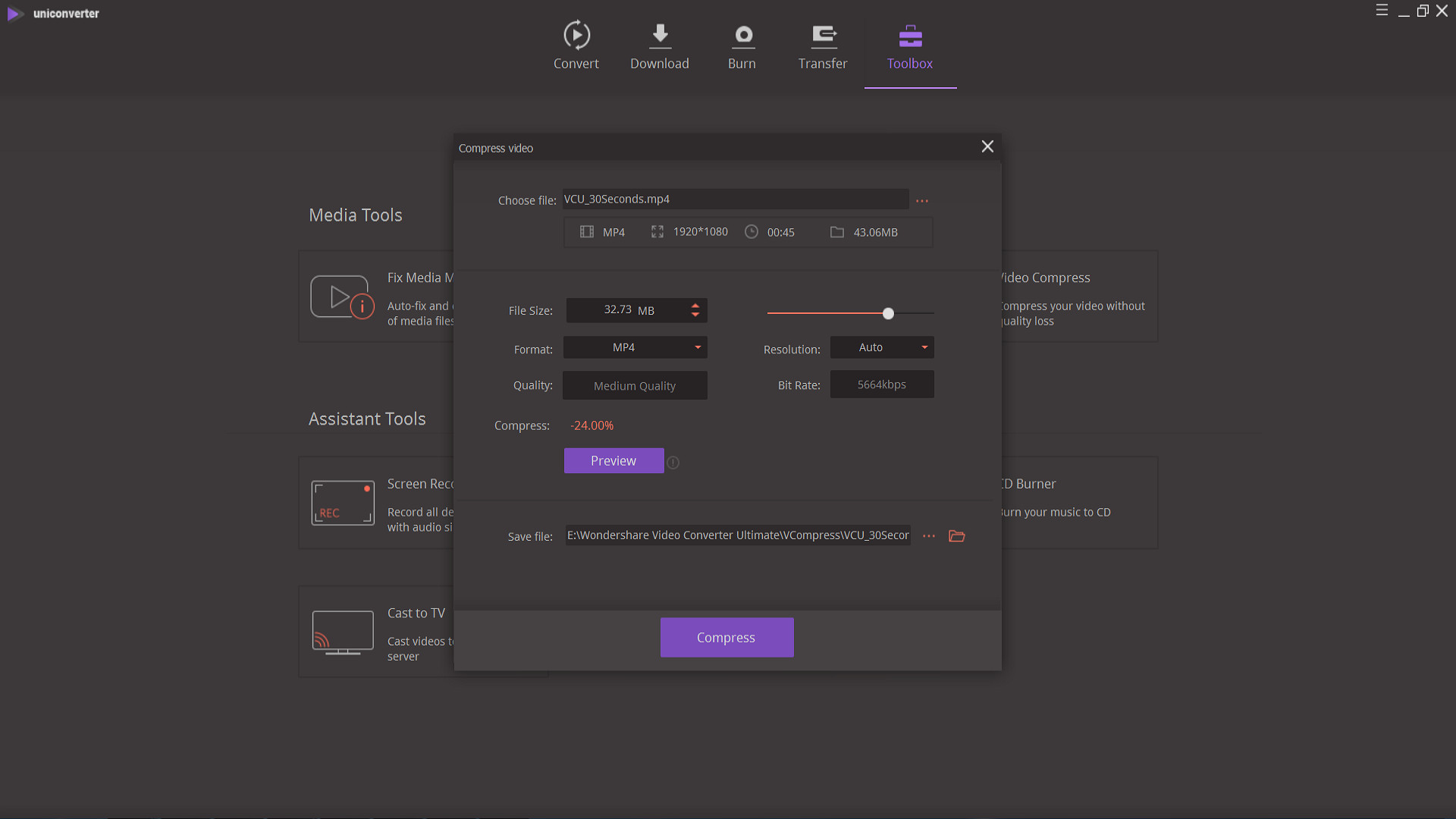 Wondershare Uniconverter-Video Converter, Video Editor, Video Compressor, Video Recorder, DVD Burner screenshot 7