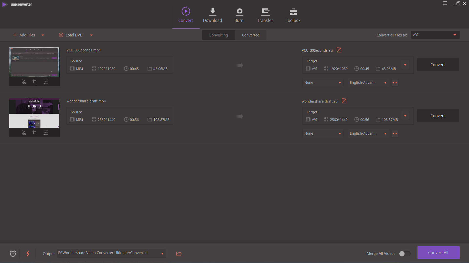Wondershare Uniconverter-Video Converter, Video Editor, Video Compressor, Video Recorder, DVD Burner screenshot 2