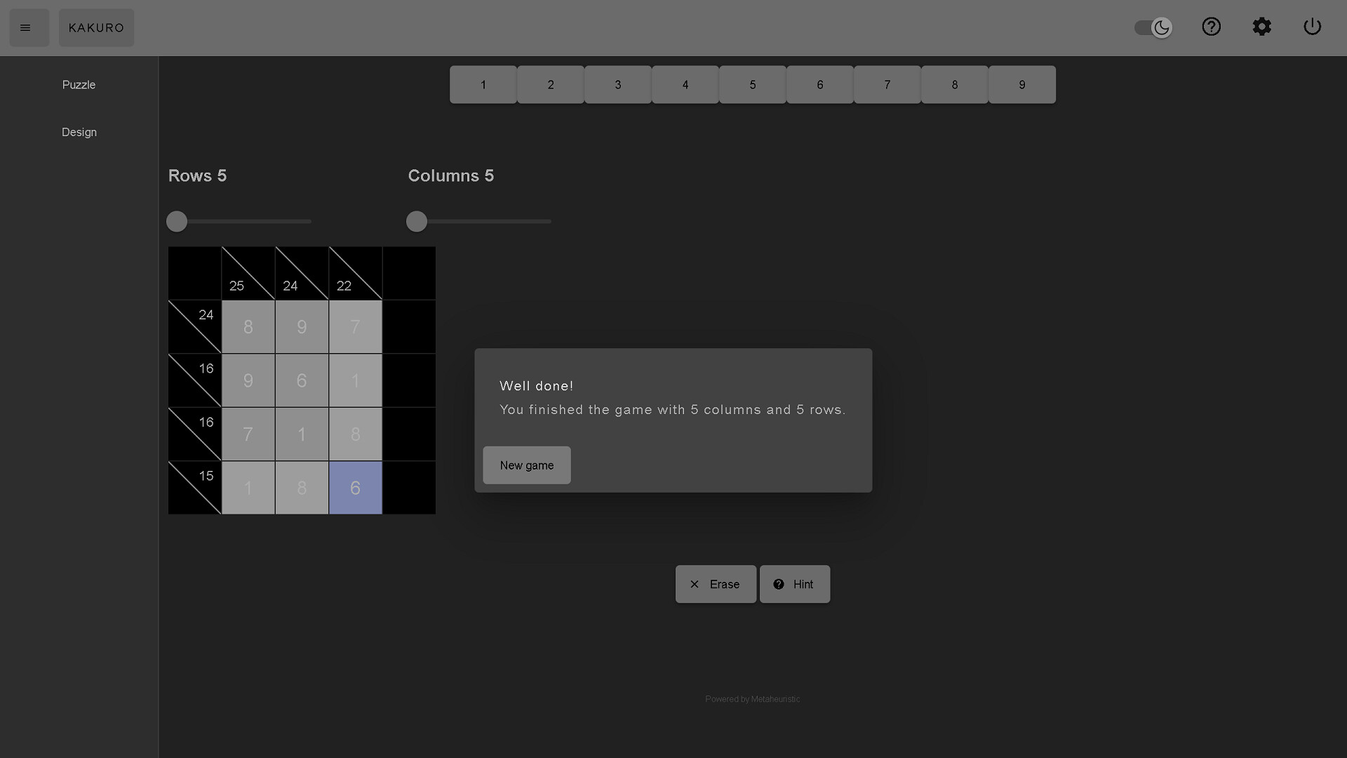 Kakuro screenshot 3