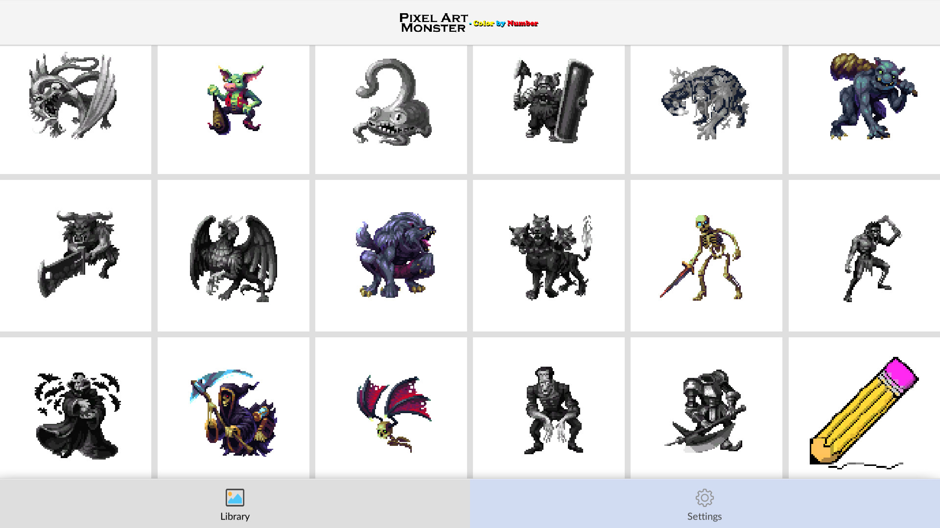 Pixel Art Monster - Color by Number screenshot 14