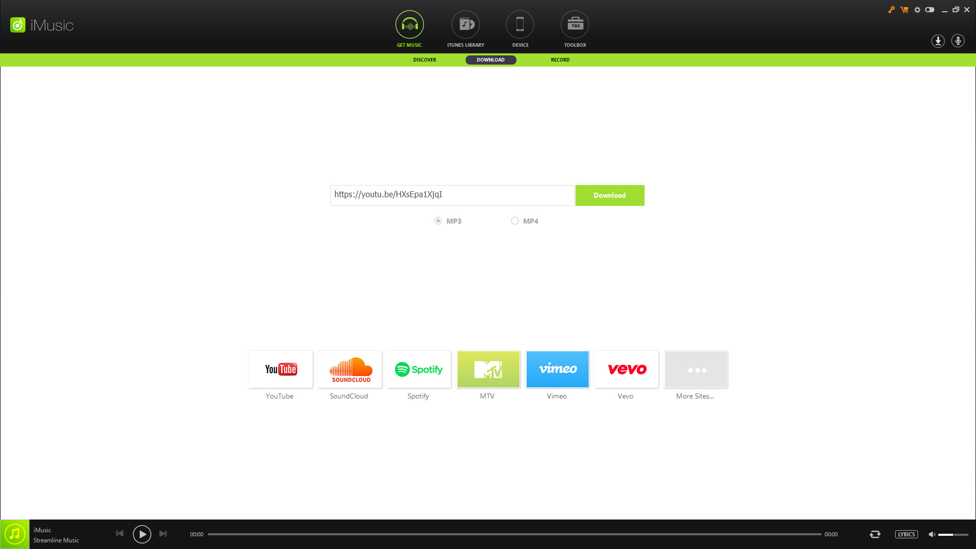 Aimersoft iMusic screenshot 1