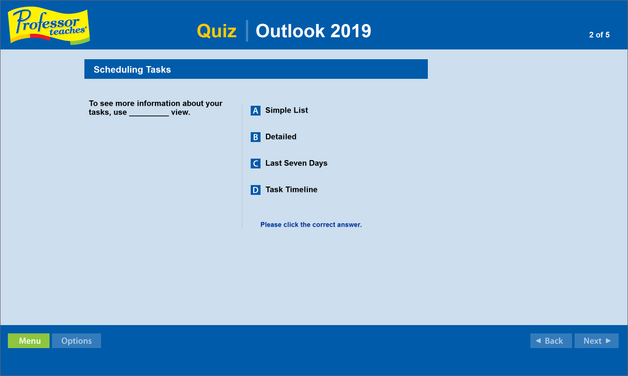Professor Teaches Outlook 2019 screenshot 3