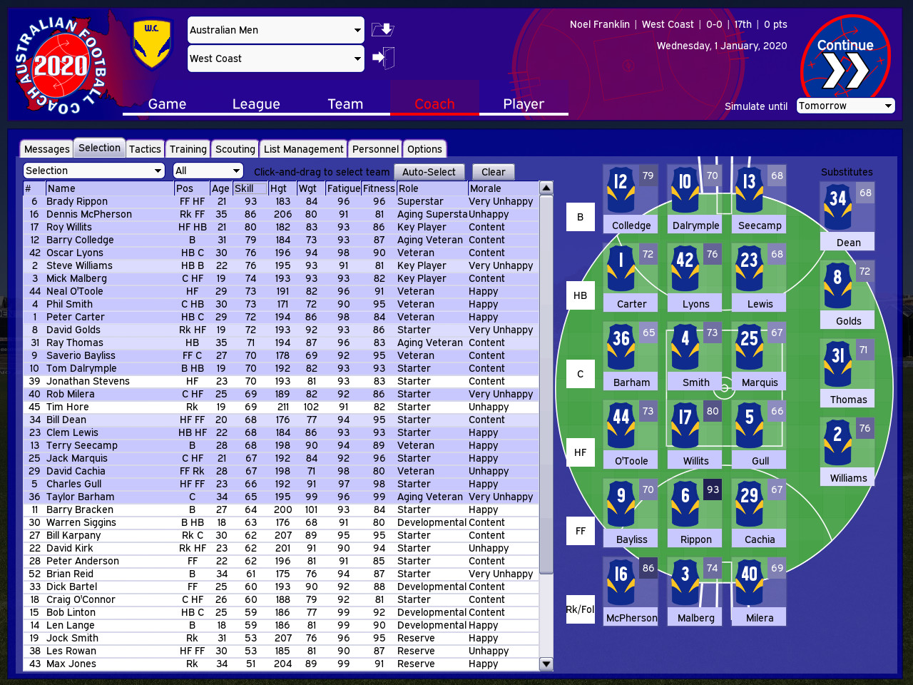 Australian Football Coach 2020 screenshot 2