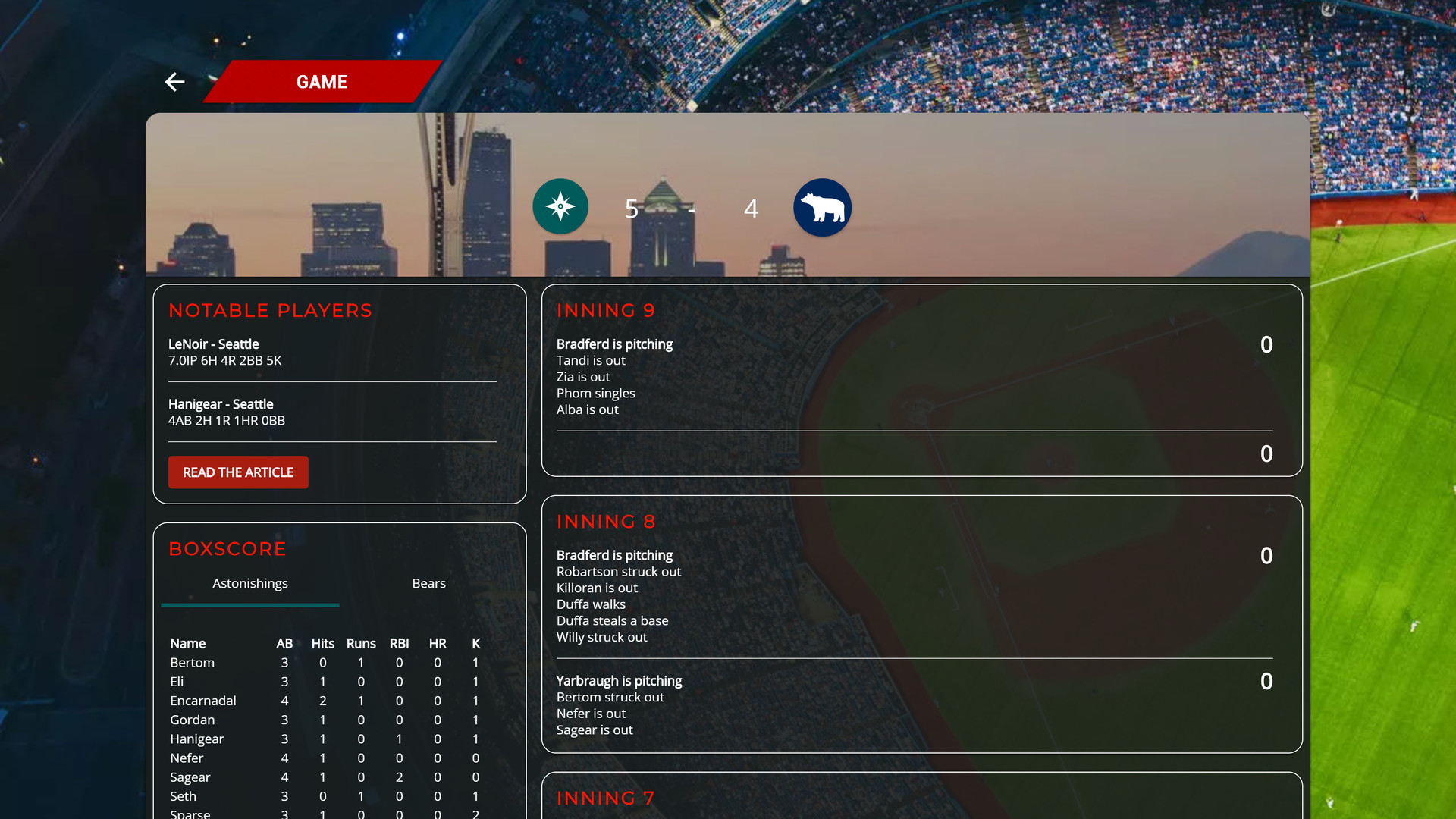 Astonishing Baseball 2019 screenshot 3