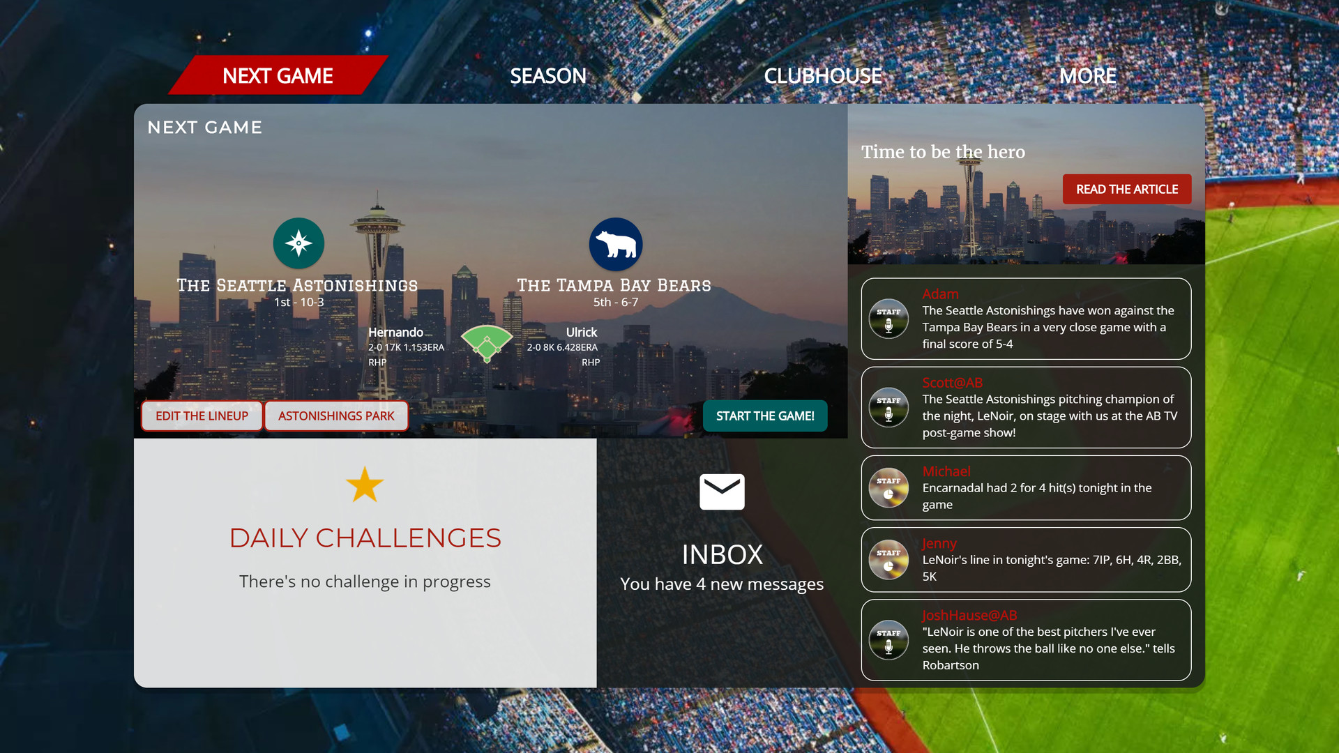 Astonishing Baseball 2019 screenshot 1