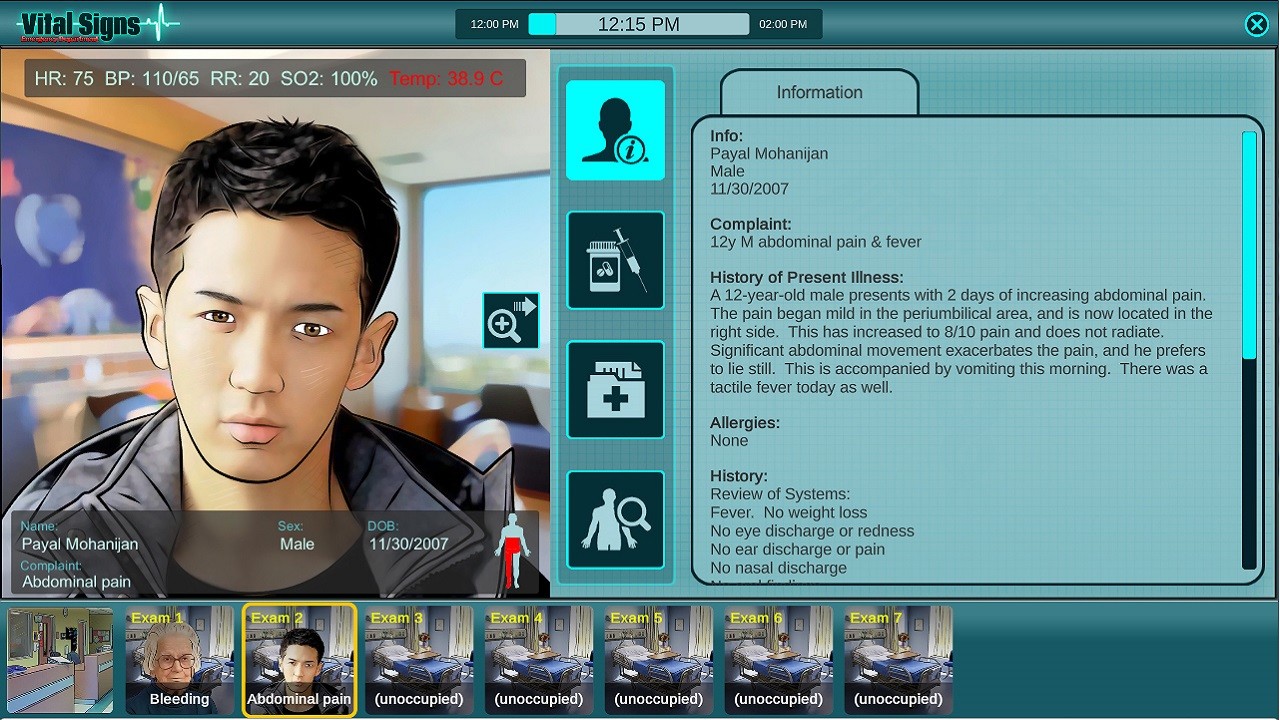 Vital Signs: Emergency Department screenshot 2