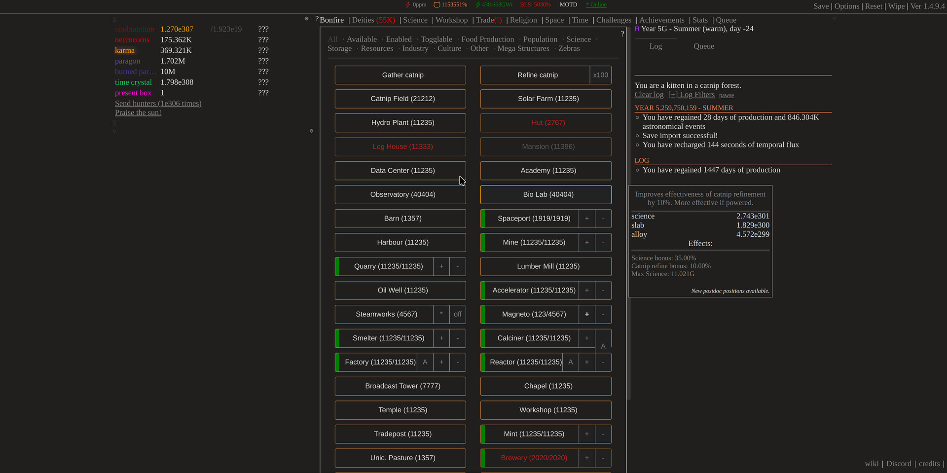 Kittens Game screenshot 1