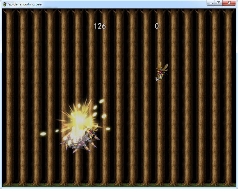 Spider shooting bee screenshot 4