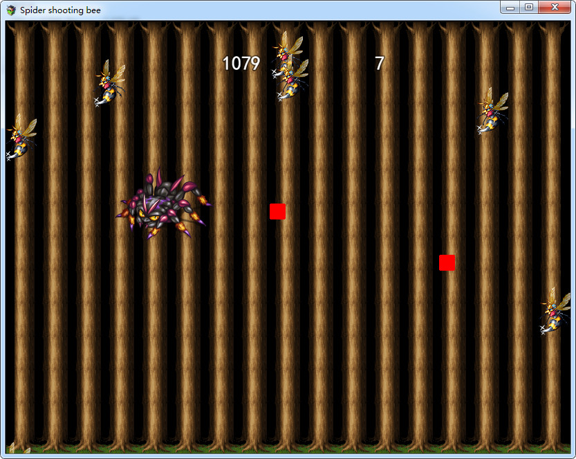 Spider shooting bee screenshot 3