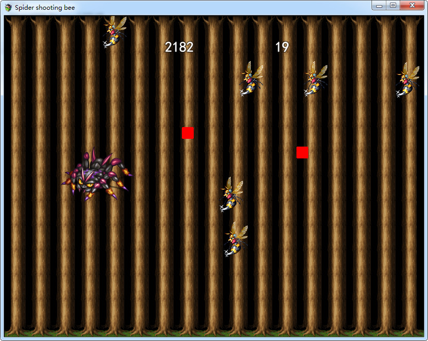 Spider shooting bee screenshot 1