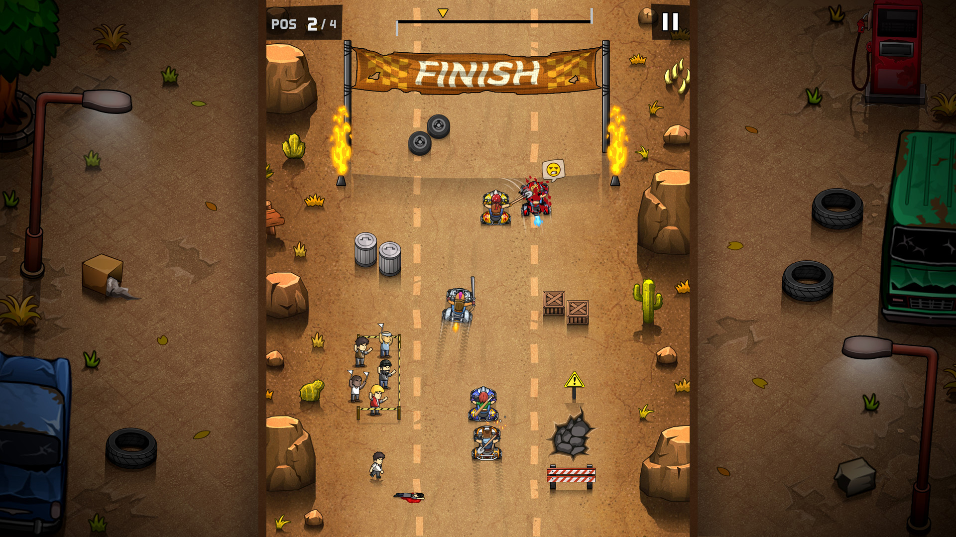Rude Racers: 2D Combat Racing screenshot 2