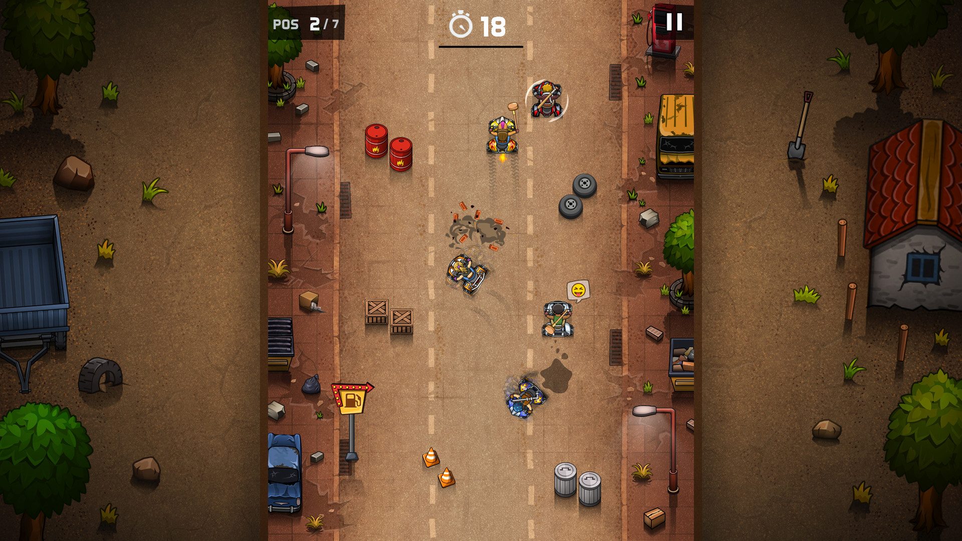 Rude Racers: 2D Combat Racing screenshot 3