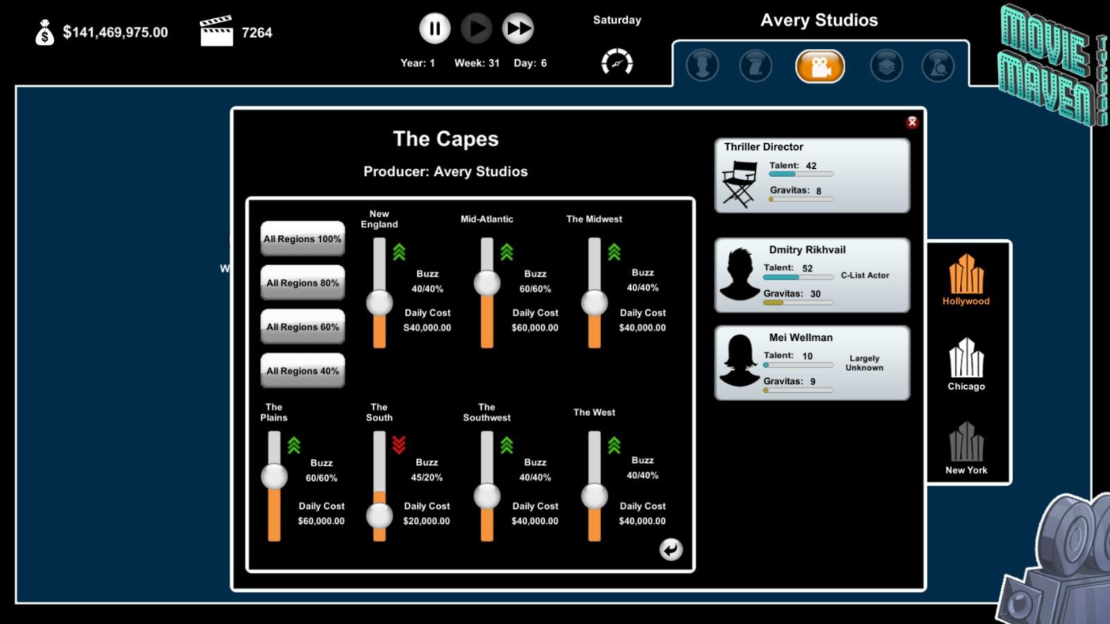 Movie Maven: A Tycoon Game screenshot 3