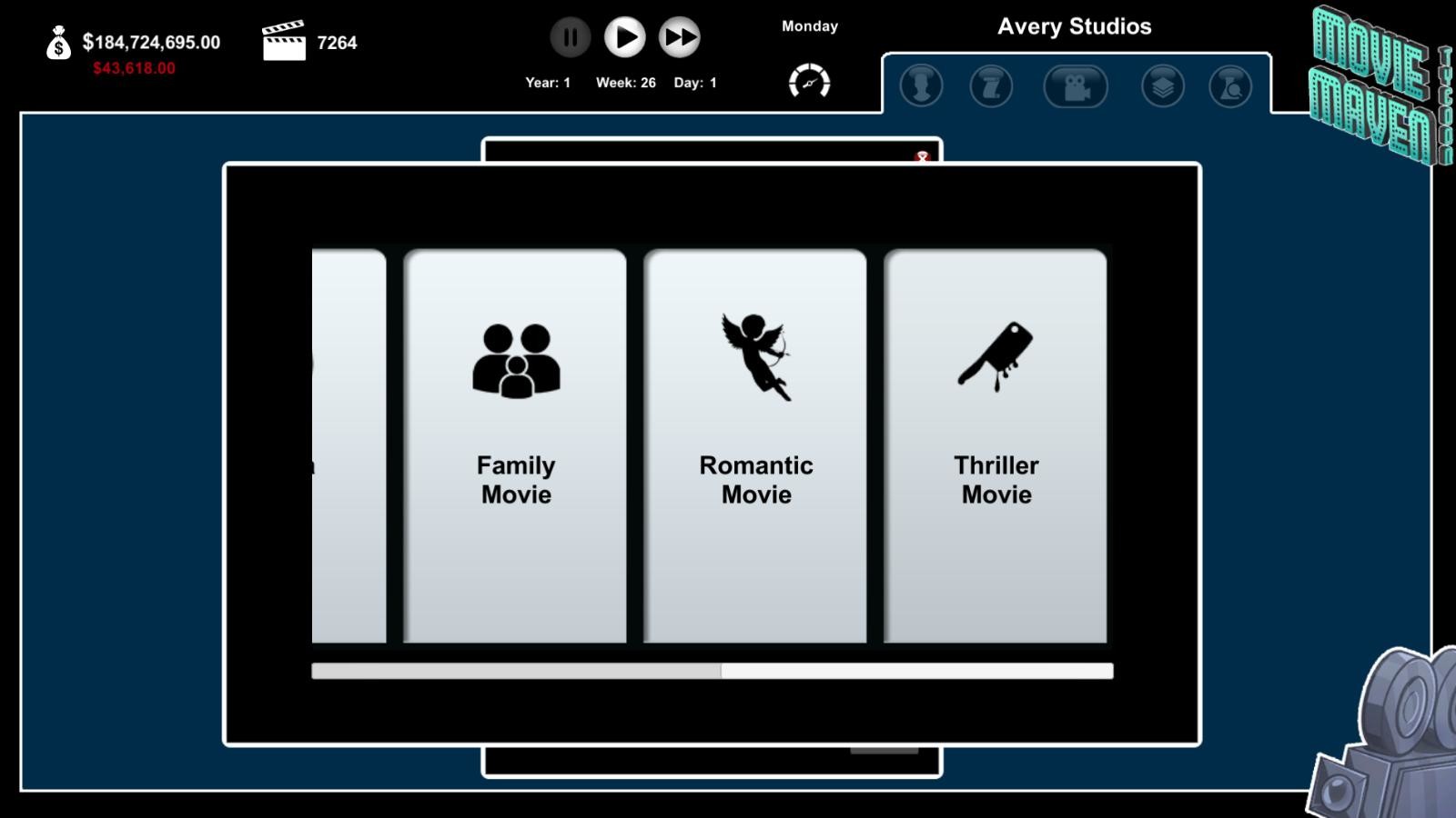 Movie Maven: A Tycoon Game screenshot 1
