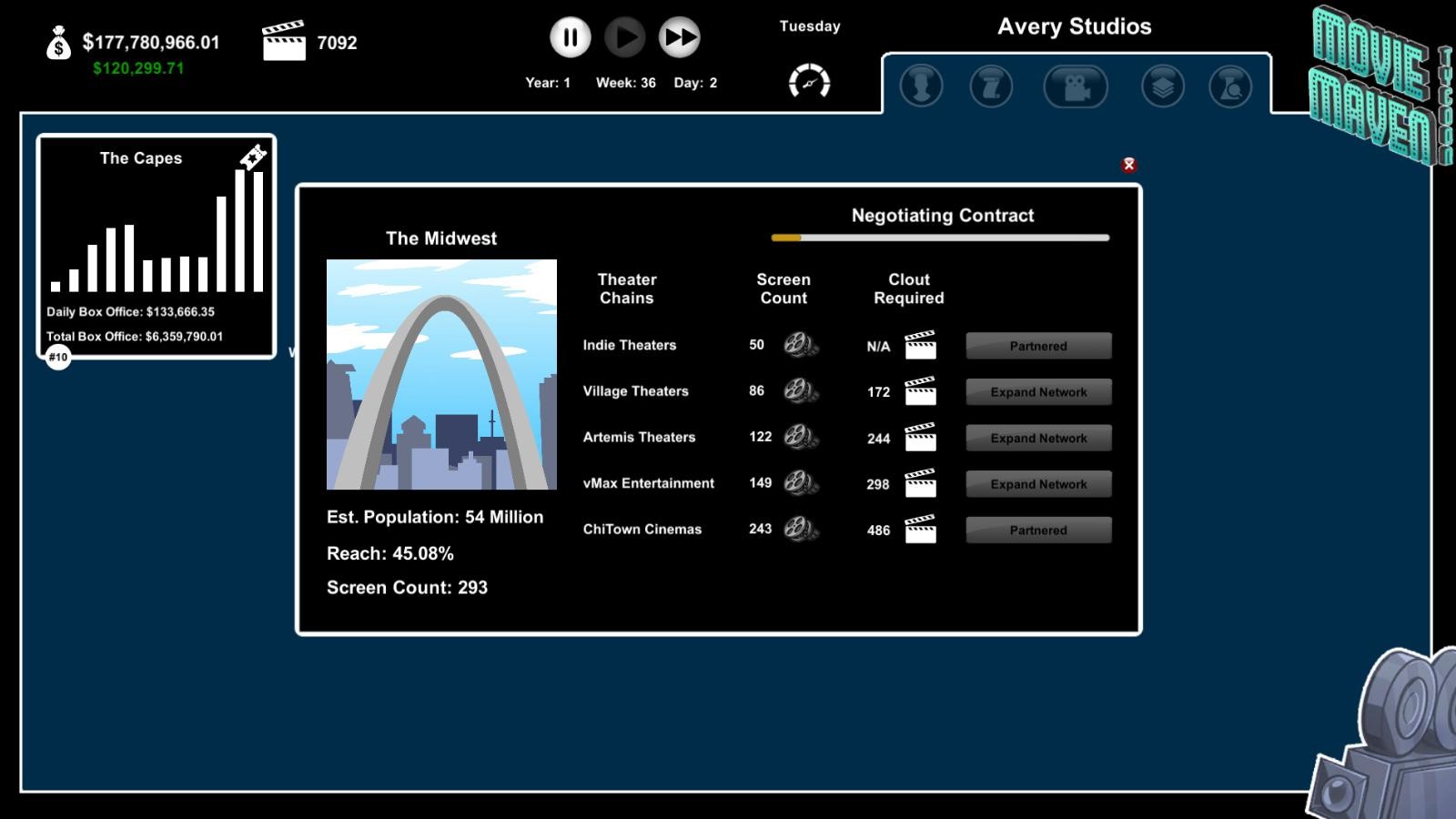 Movie Maven: A Tycoon Game screenshot 9