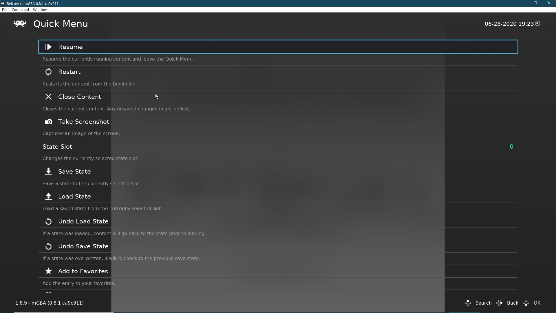 RetroArch screenshot 4