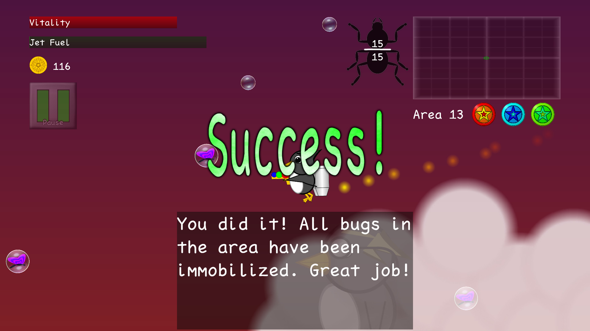Penguins vs. Bugs screenshot 3