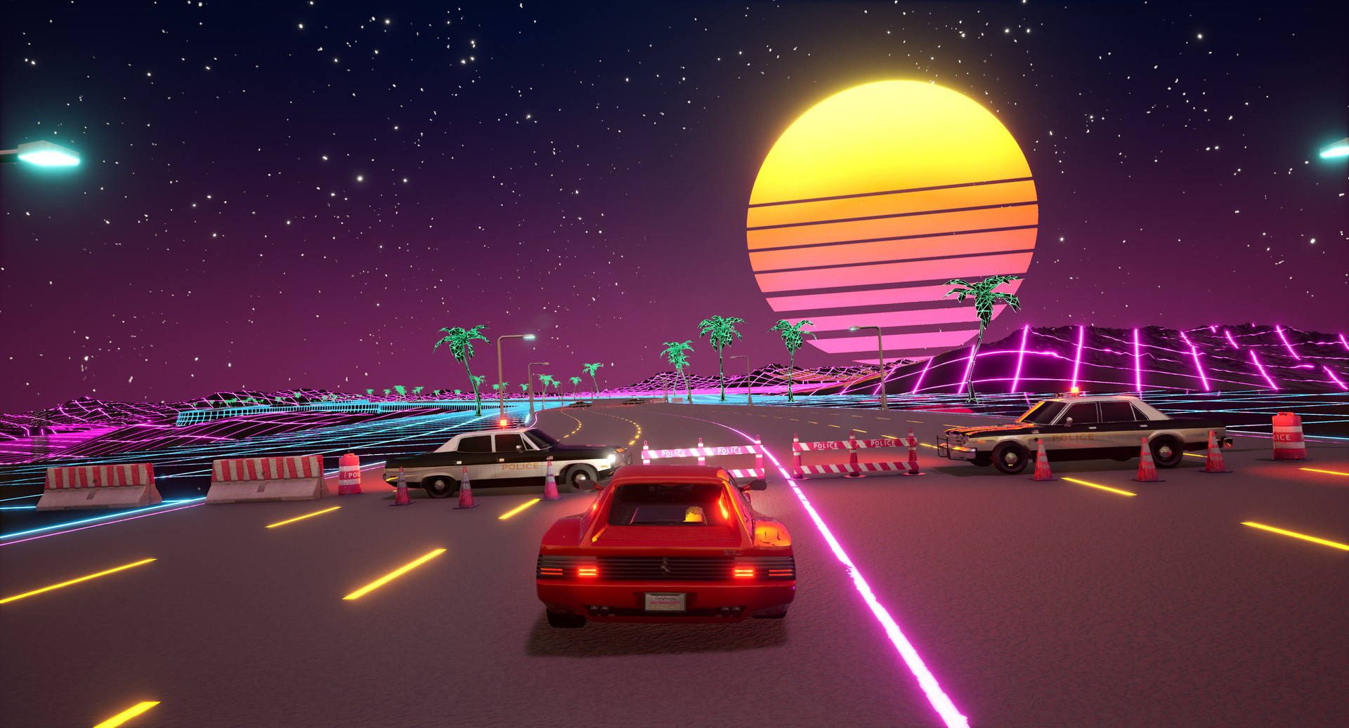 Cyber OutRun screenshot 1