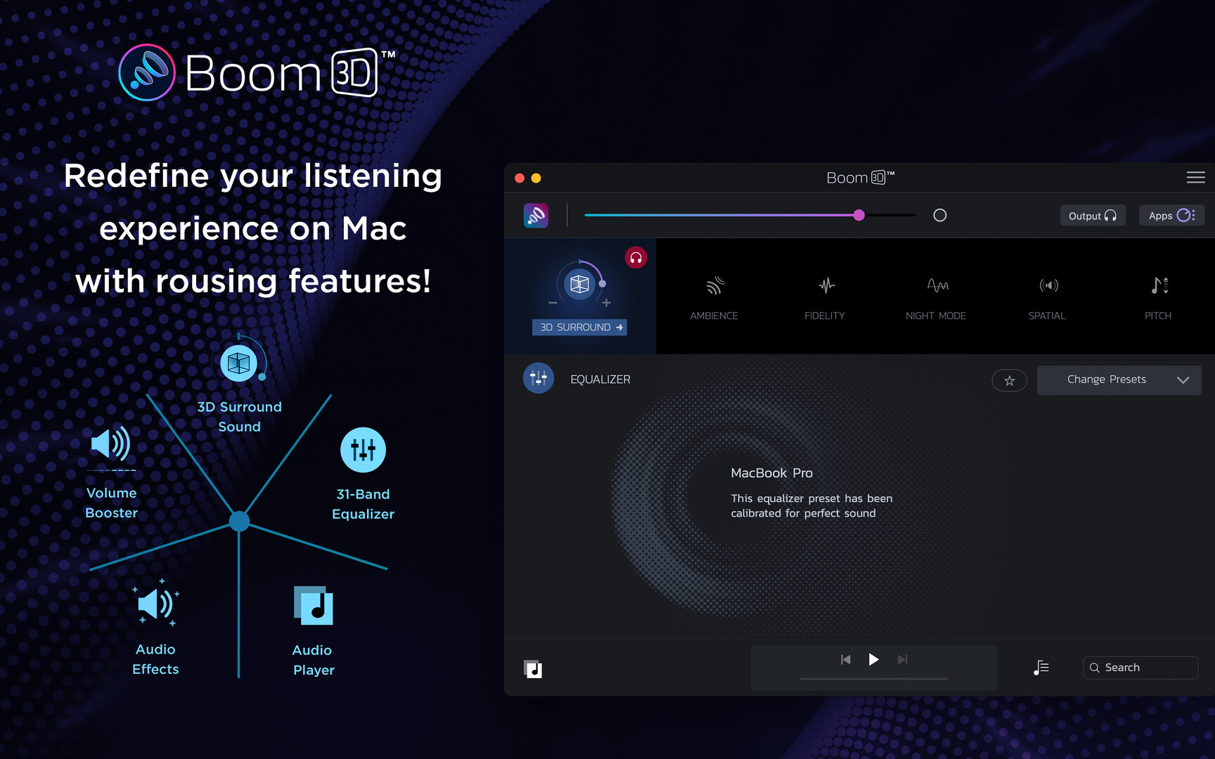 Boom 3D Mac: Volume Booster, Equalizer and 3D surround sound in games screenshot 6