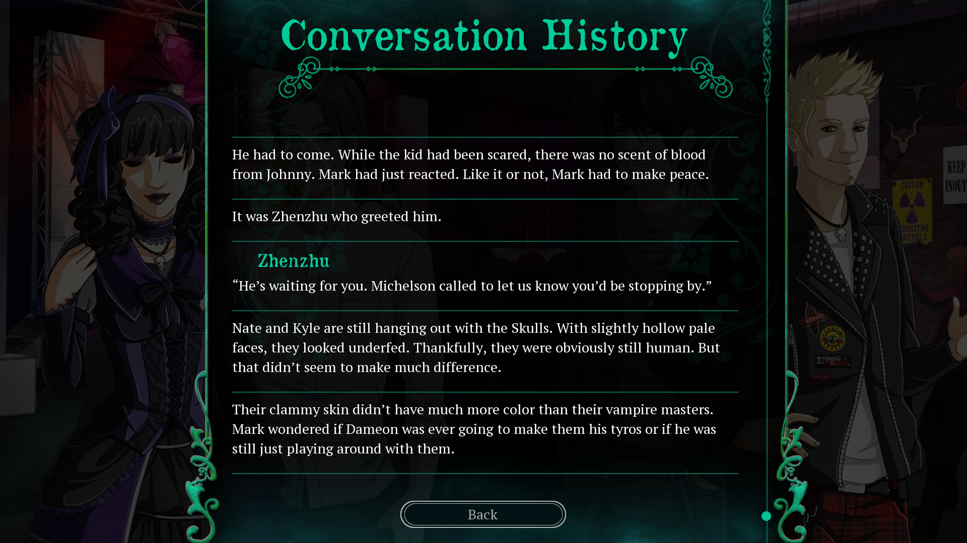 Twice Reborn: a vampire visual novel screenshot 8