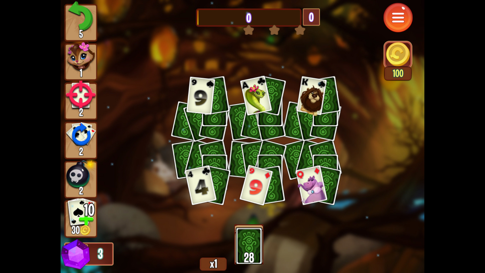 Rainforest Solitaire screenshot 3