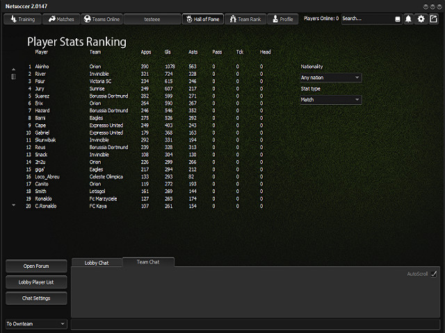 Netsoccer screenshot 6