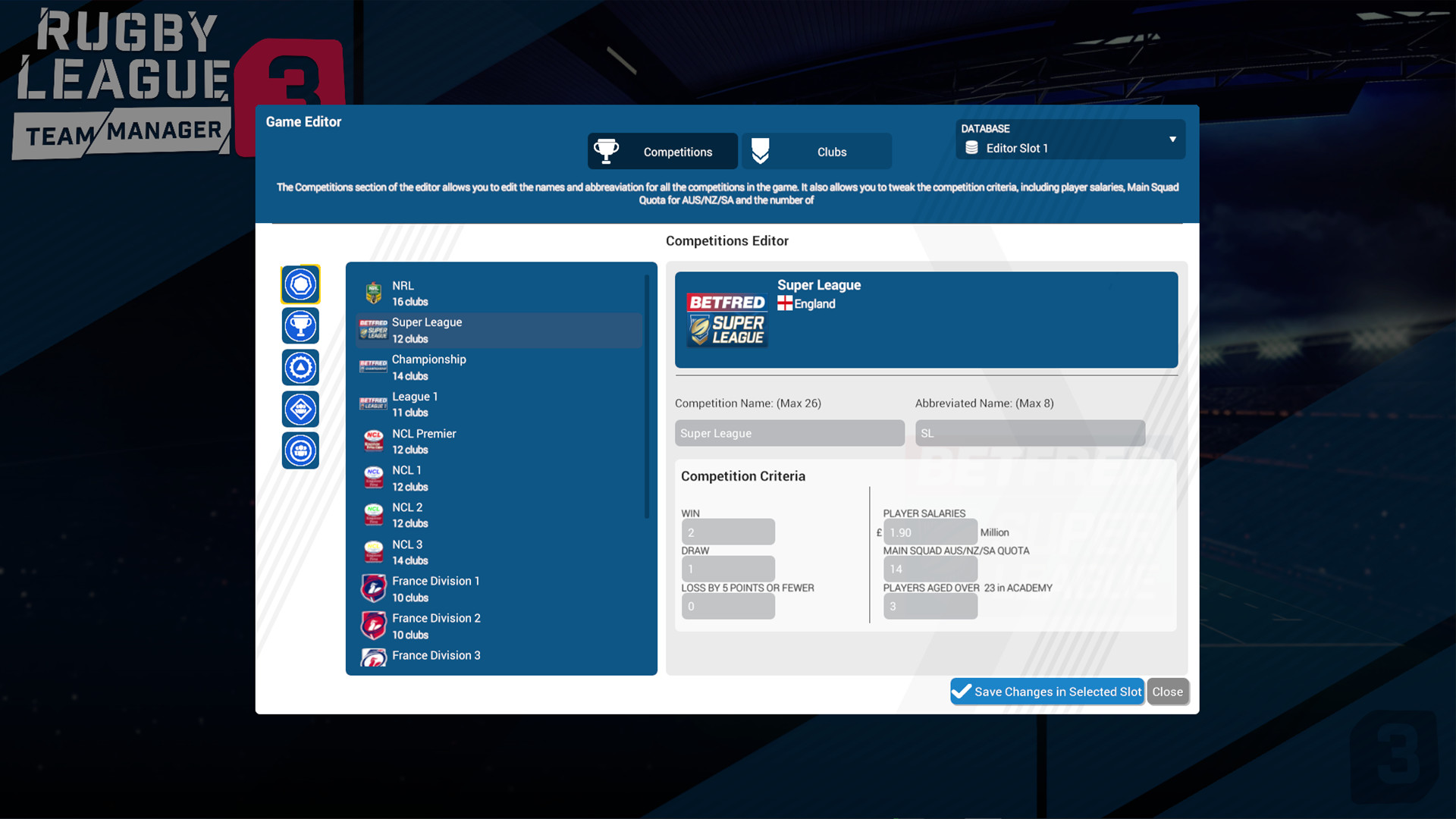 Rugby League Team Manager 3 screenshot 8