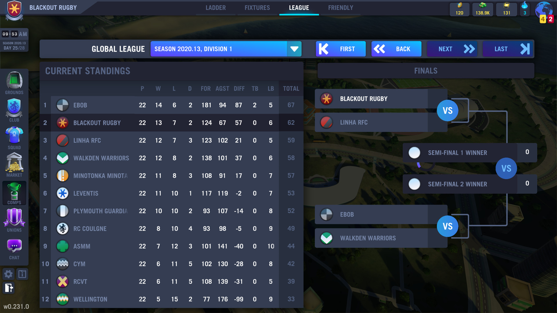 Blackout Rugby - World Cup Edition screenshot 20