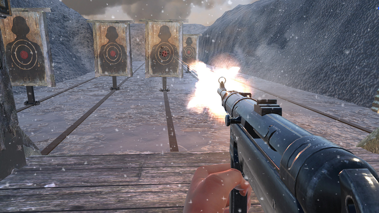 World War 2 Winter Gun Range VR Simulator screenshot 1