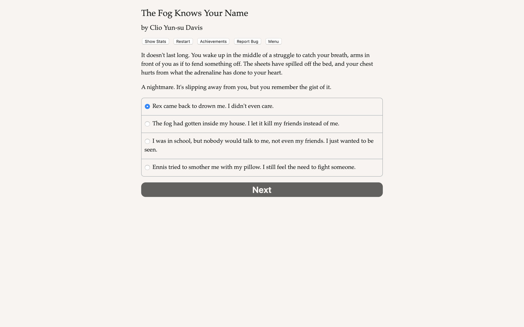 The Fog Knows Your Name screenshot 1