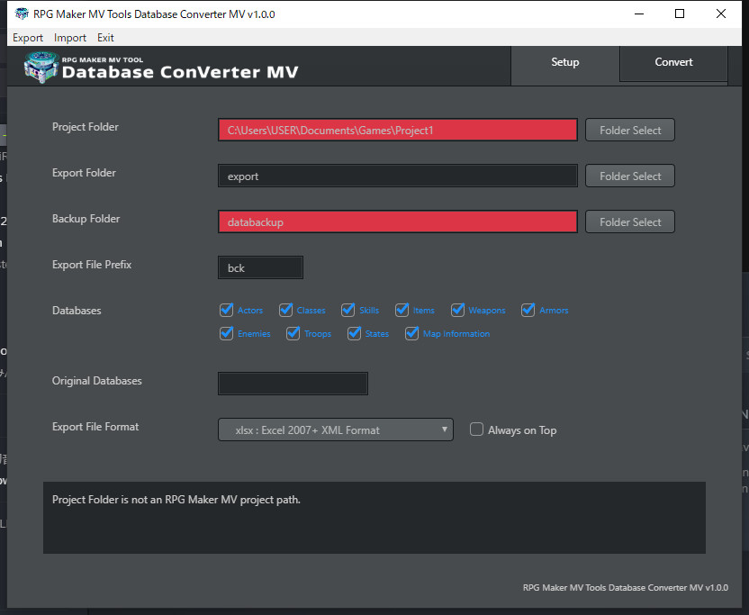 RPG Maker MV Tools - Database ConVerter MV screenshot 3