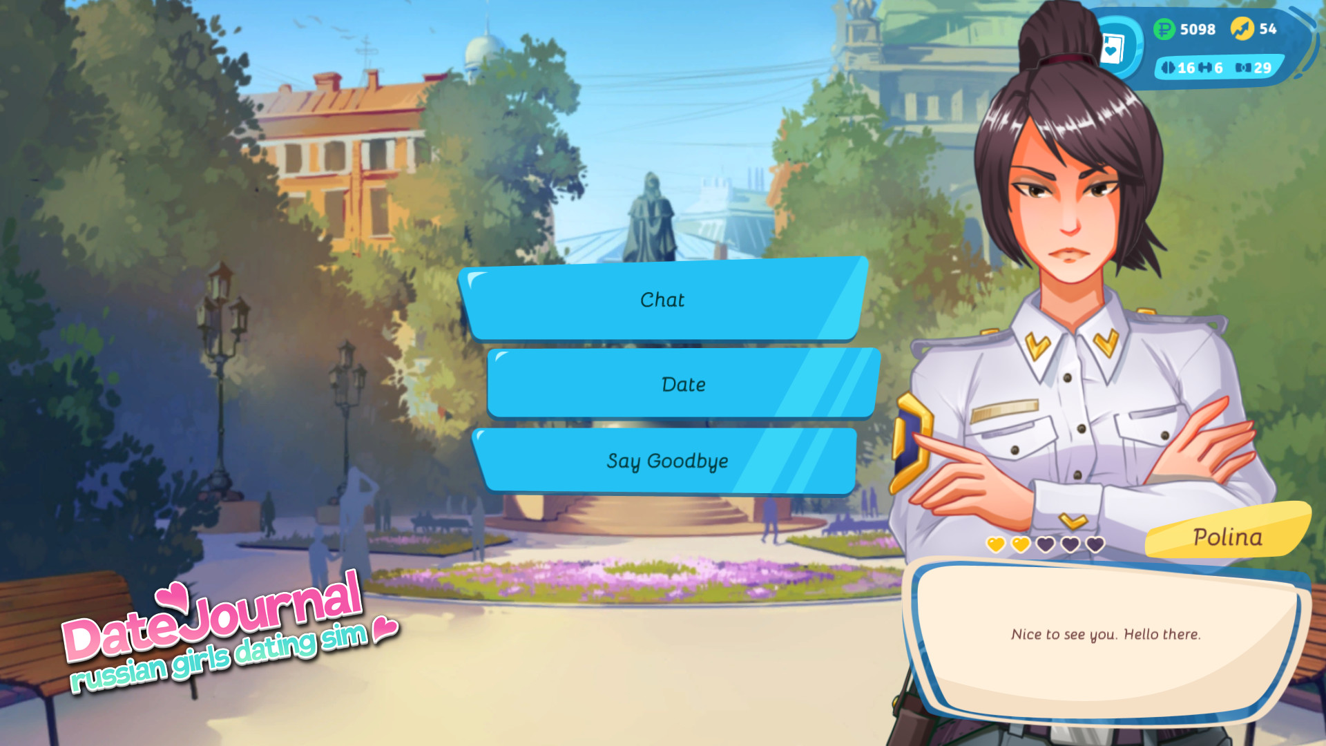 DateJournal: Russian Girls Dating Sim screenshot 1