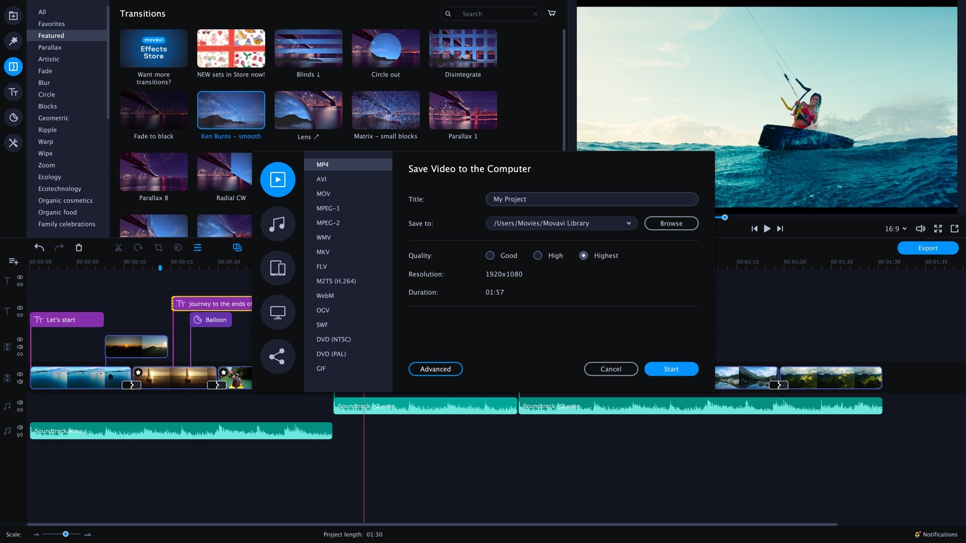 Movavi Video Editor Plus 2020 - Video Editing Software screenshot 5