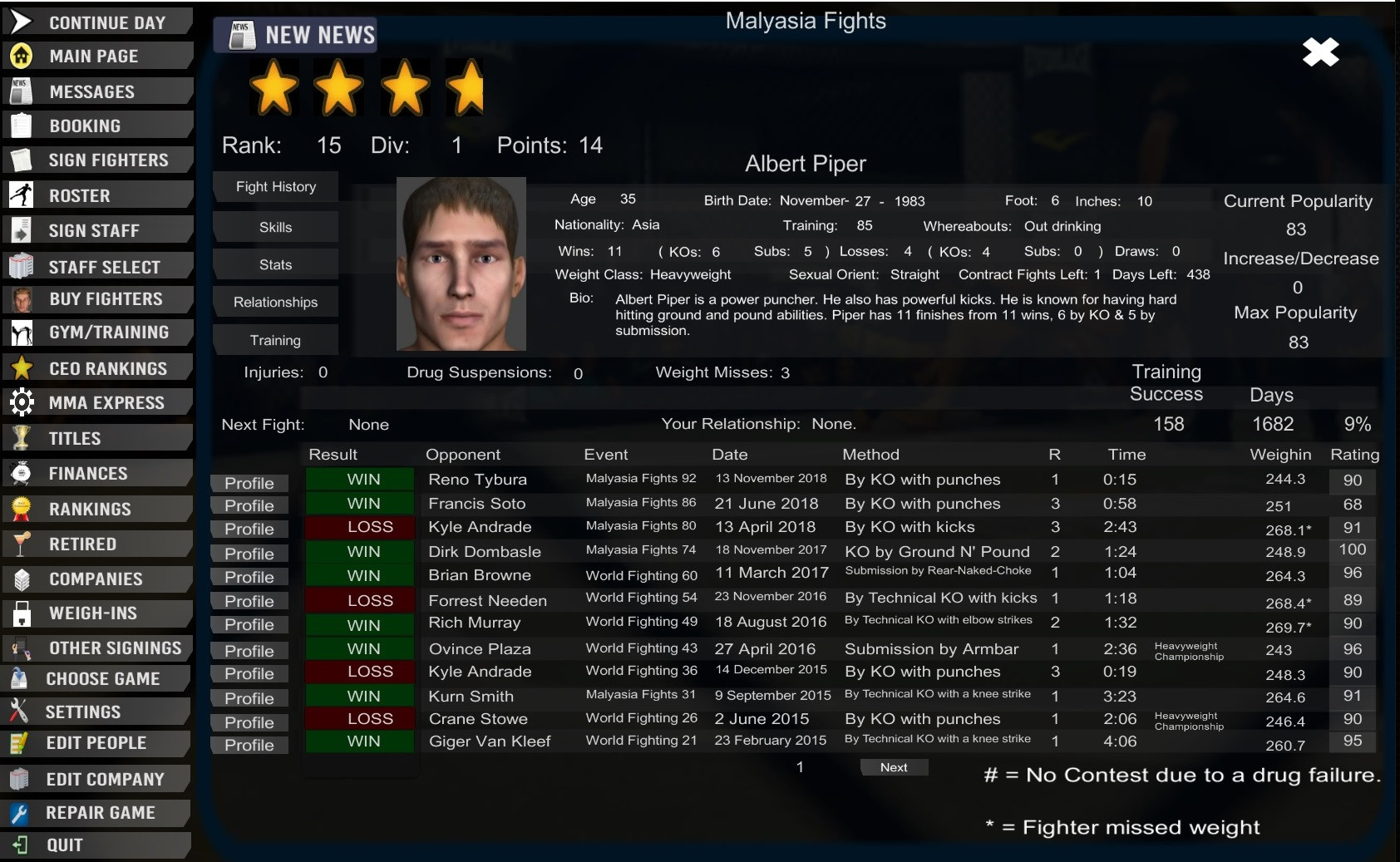 MMA President screenshot 1