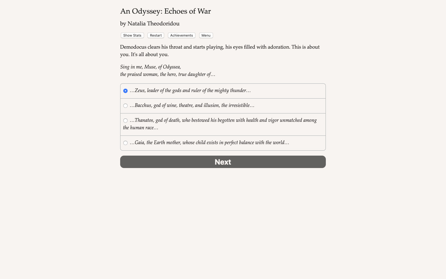 An Odyssey: Echoes of War screenshot 1