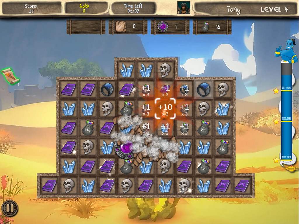 Arabian Treasures: Midnight Match screenshot 1