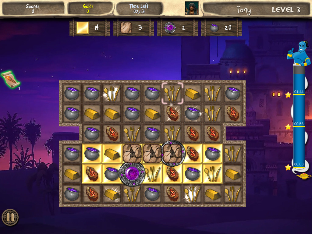 Arabian Treasures: Midnight Match screenshot 2