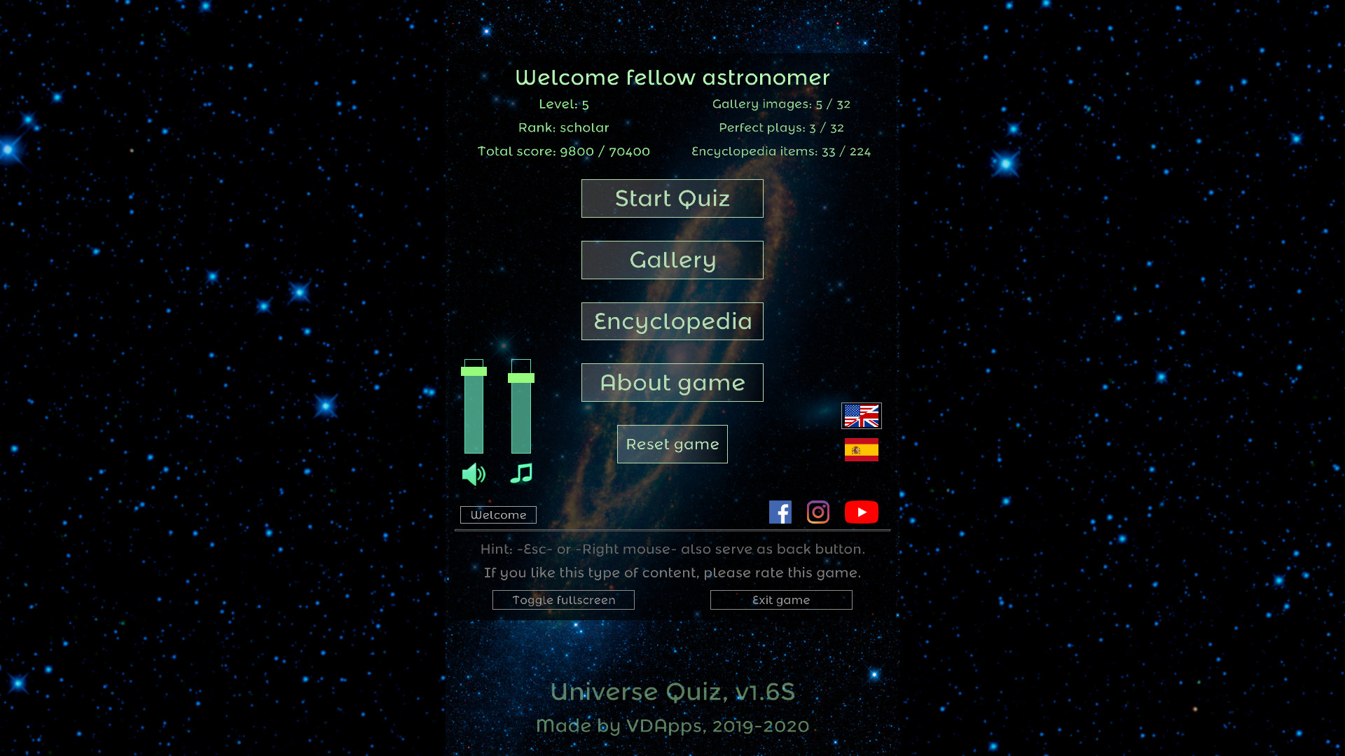 Universe Quiz screenshot 1