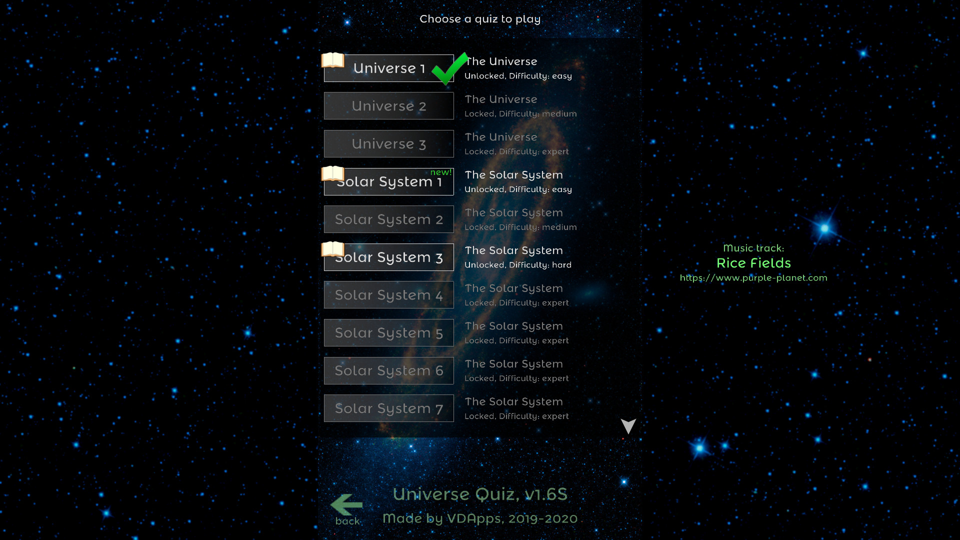 Universe Quiz screenshot 2