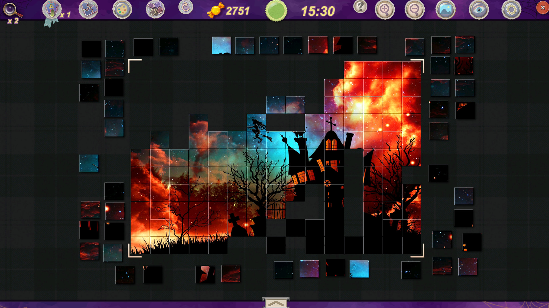 Sweet Holiday Jigsaws: Halloween Night screenshot 7
