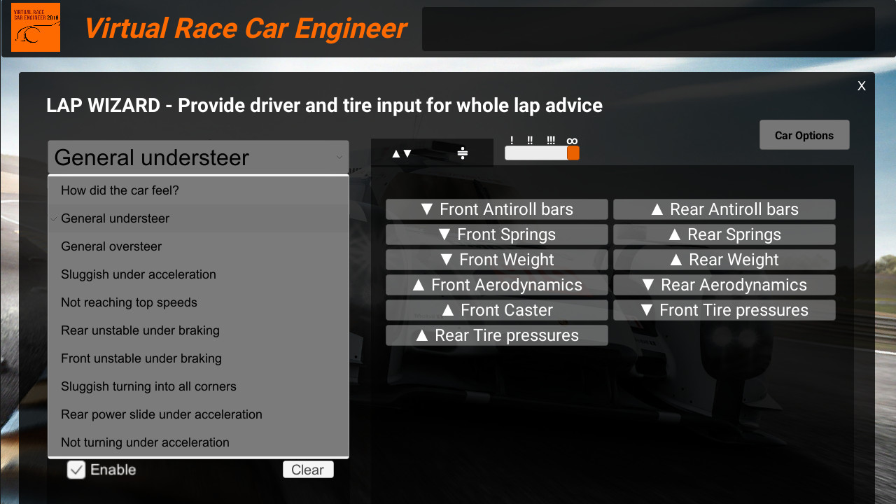 Virtual Race Car Engineer 2020 screenshot 4