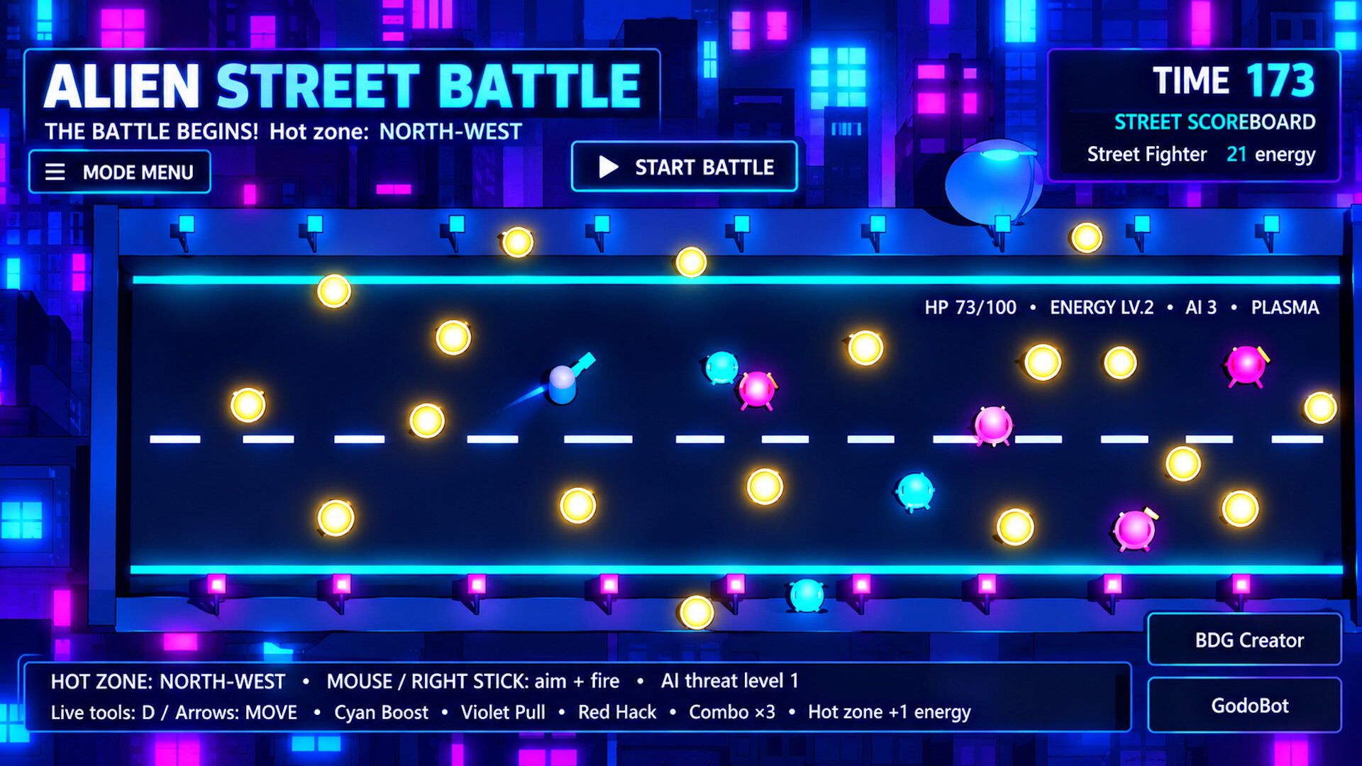 Alien street battle screenshot 5