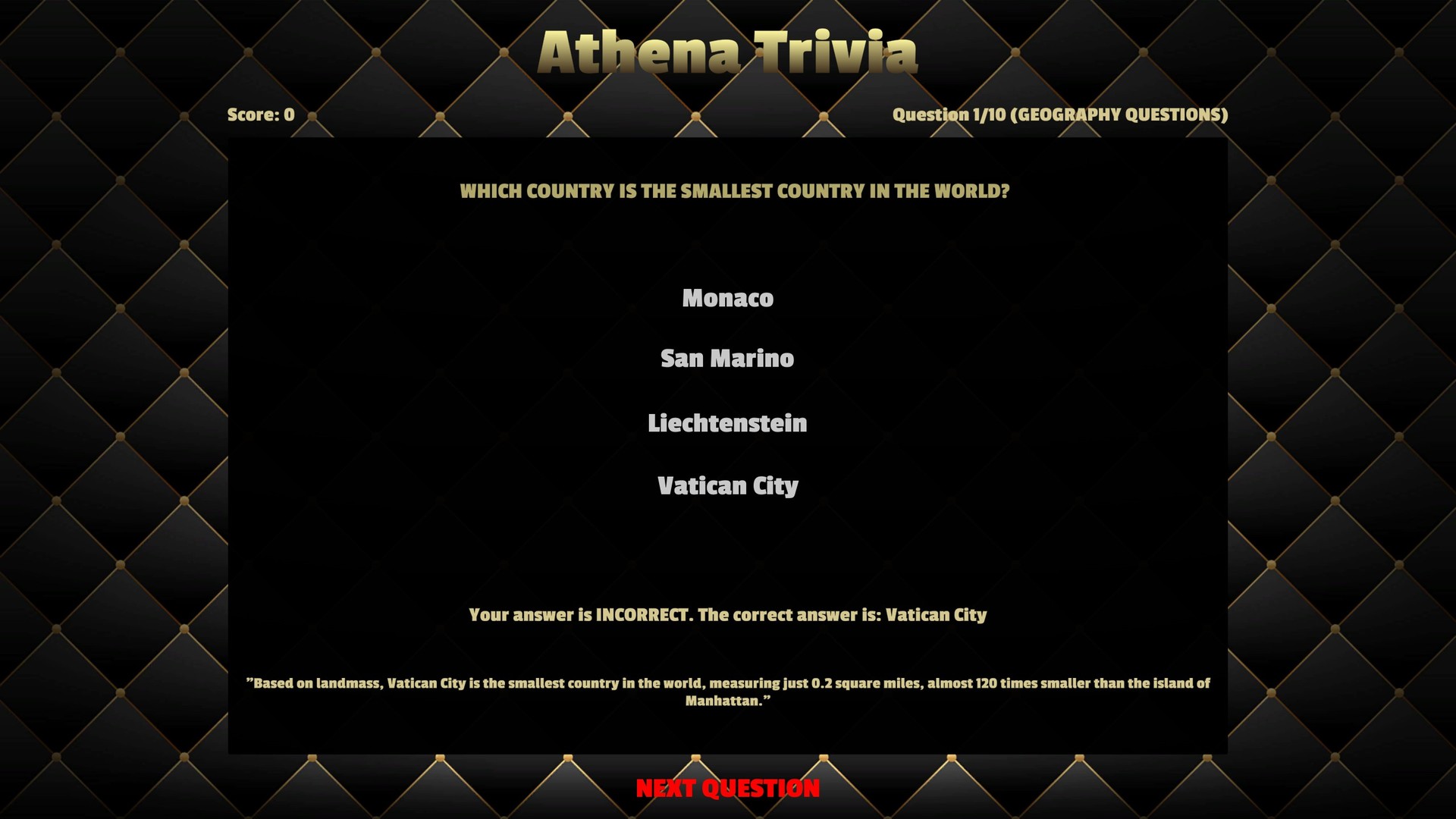 Athena Trivia screenshot 3