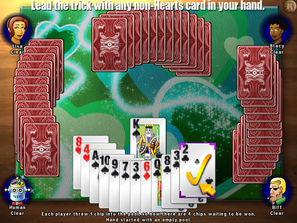 Classic Card Game Hearts screenshot 1