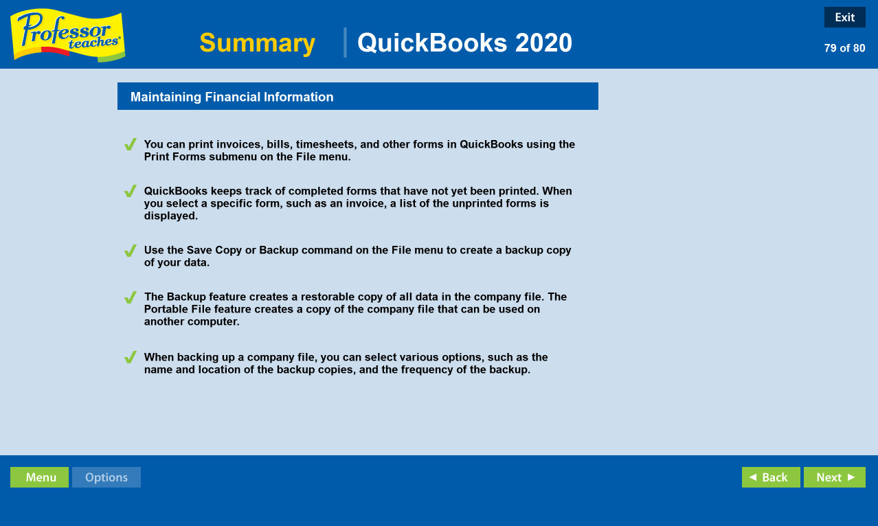 Professor Teaches QuickBooks 2020 screenshot 4